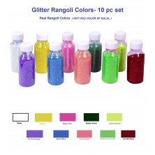Rangoli Powder Bottle- Festival Colours (100gm)- Set of 10