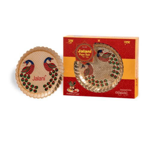 Jalani Pooja Box with 6-inch Acrylic Pooja Thali - MRP 301/- Jalani Pooja Box with 6-inch Acrylic Pooja Thali - MRP 301/-